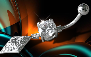 Lot de 3 bananes acier + rodium - zircon cristal serti - 1.6 x 10