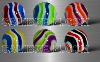 boules 1.6 x 8 - 6 couleurs