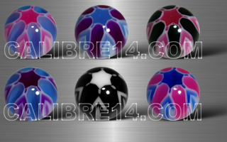 boules 1.6 x 8 - 6 couleurs