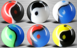 boules 1.6 x 6 acrylic yin yang
