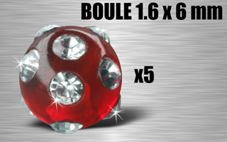 boules 1.6 x 6 acrylic multi strass