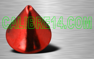 cones 1.2 x 3 acrylique, revetement aluminium rouge