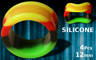 Tunnel silicone rasta 12 mm