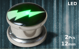 Plug acier vissable Led vert 12 mm