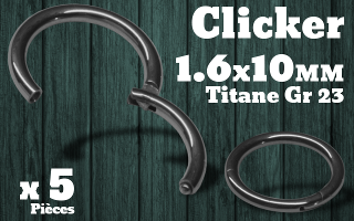 clicker titane grade 23 1.6 x 10