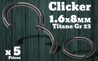 clicker titane grade 23 1.6 x 8
