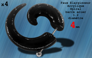 Faux elagisseur spiral acrylique - barre acier 1.2 - diametre 4 mm