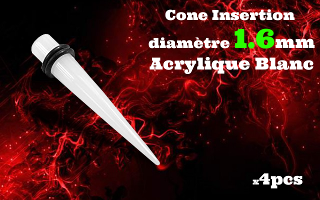 elargisseur acrylique blanc 1.6 mm