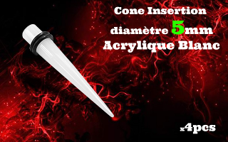 elargisseur acrylique blanc 5 mm