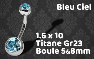 banane titane 1.6 x 10 boules 5&8 mm - double strass bleu ciel serti
