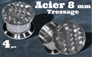 Plug acier vissage tressage 8 mm