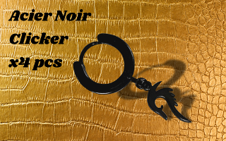 Clicker acier Noir tribal