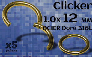 clicker acier Dore 1.0 x 12 mm