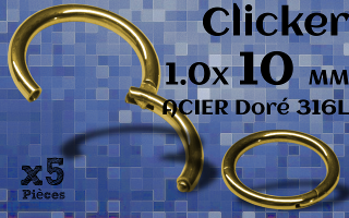 clicker acier Dore 1.0 x 10 mm