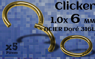 clicker acier Dore 1.0 x 6 mm