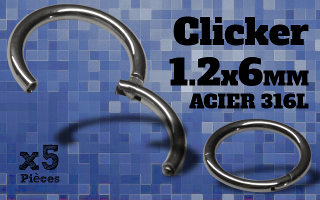 clicker 1.2 x 6mm acier