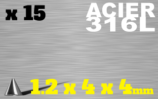 cone 1.2 x 4 x 4 acier
