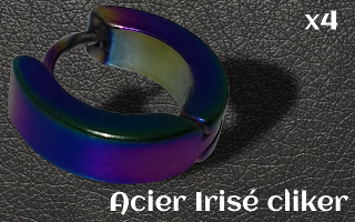 Anneau Acier irise clicker