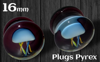 plugs pyrex 16 mm meduse
