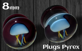 plugs pyrex 8 mm meduse