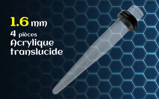 Elargisseur Acrylique translucide 1.6 mm