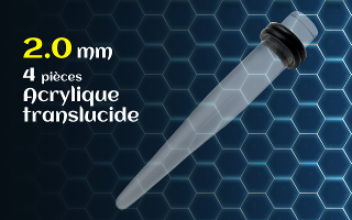 Elargisseur Acrylique translucide 2 mm