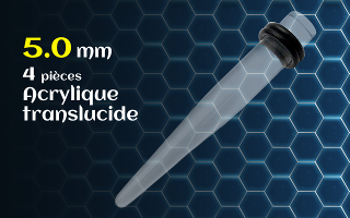 Elargisseur Acrylique translucide 5 mm