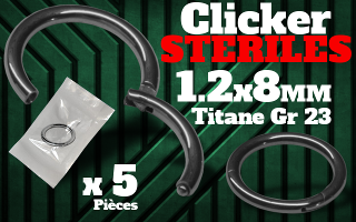 clicker titane 1.2 x 8 sterile