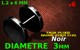 6 faux elargisseurs 1.2x 6 - DIAMETRE 3 mm