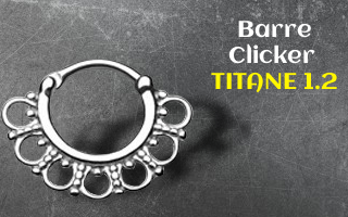 septum barre Titane 1.2 clicker - couleur Acier