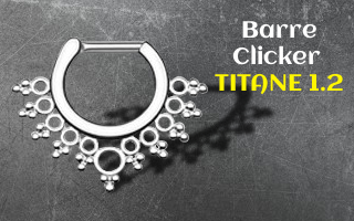 septum barre Titane 1.2 clicker - couleur Acier