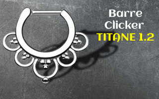 septum barre Titane 1.2 clicker - couleur Acier
