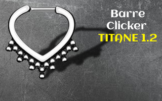 septum barre Titane 1.2 clicker - couleur Acier