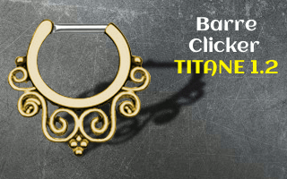 septum barre Titane 1.2 clicker- couleur dore
