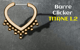 septum barre Titane 1.2 clicker- couleur dore rose