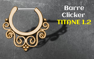 septum barre Titane 1.2 clicker - couleur dore rose