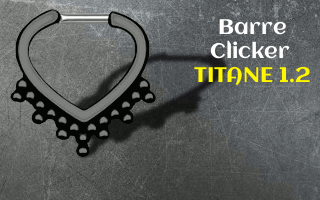 septum barre Titane 1.2 clicker - couleur noire