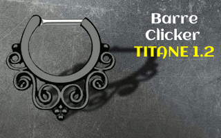 septum barre Titane 1.2 clicker - couleur noire