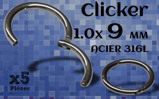 clicker Acier 1.0 x 9