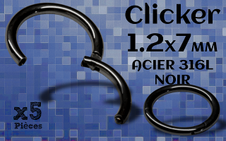 clicker Acier 1.2 x 7 Noir