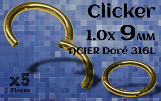 clicker Acier 1.0 x 9 Dore