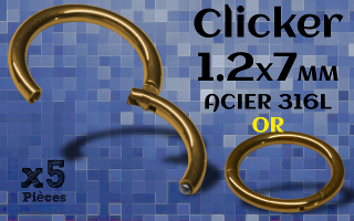 clicker Acier 1.2 x 7 Dore