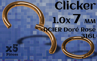 clicker Acier 1.0 x 7 Dore Rose