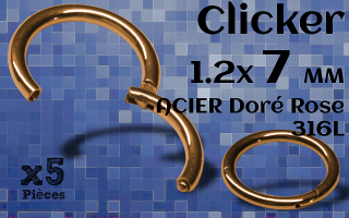 clicker Acier 1.2 x 7 Dore Rose