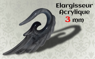 Elargisseur acrylique 3 mm