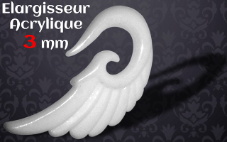 Elargisseur acrylique 3 mm