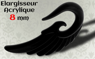 Elargisseur acrylique 8 mm
