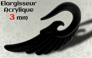 Elargisseur acrylique 3 mm