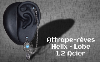 Double microbell 1.2 avec attrape reve et chaine.