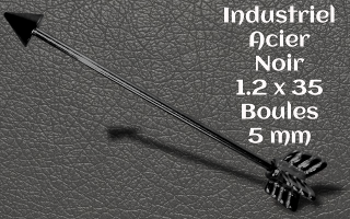 industriel Acier Noir 1.6 x 35 mm(1.6 PAS 1.2)